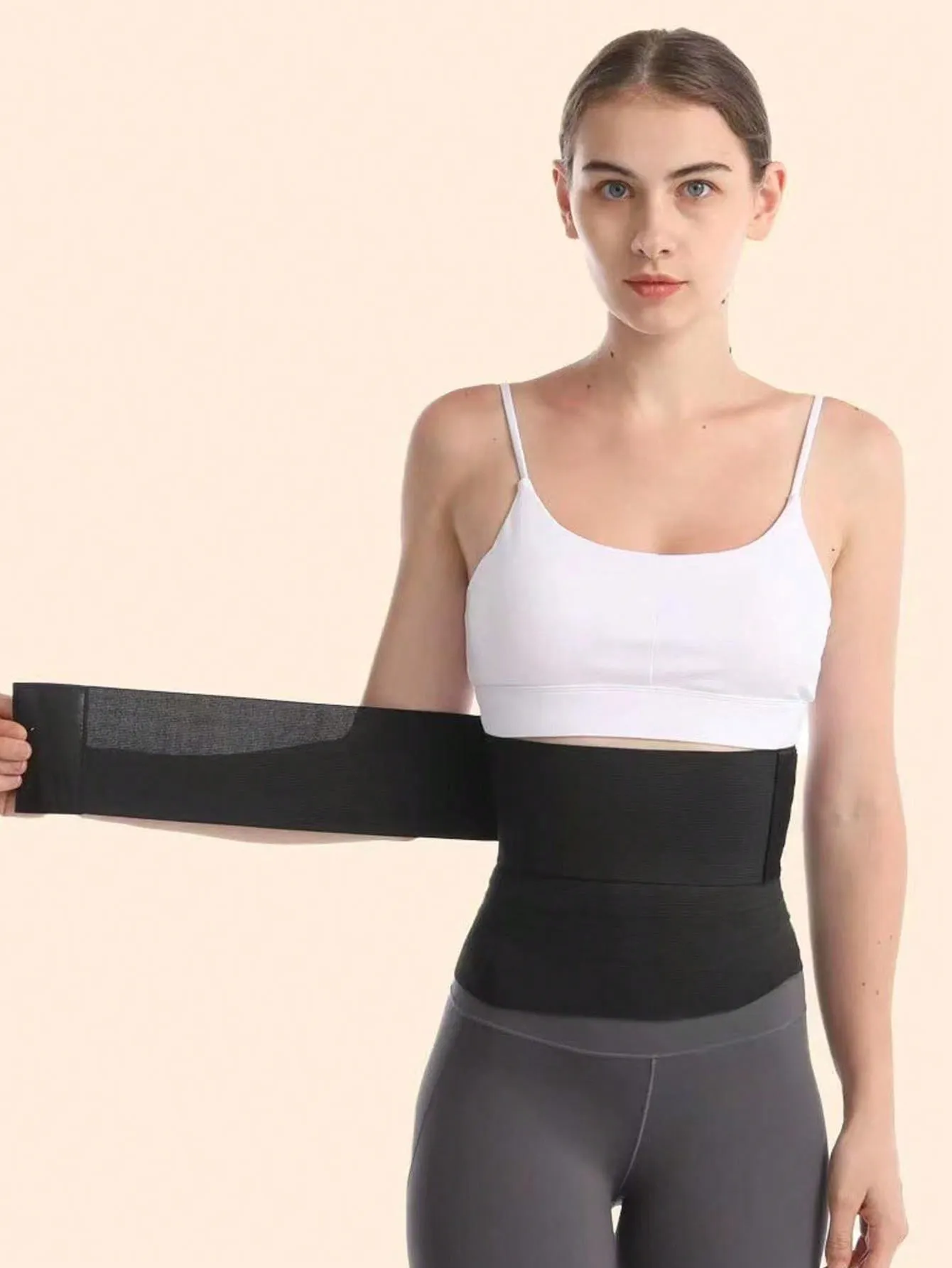 1 pieza Cinturon moldeador de Body ajustable para entrenamiento de abdominales, cinturon envolvente para fitness abdominal