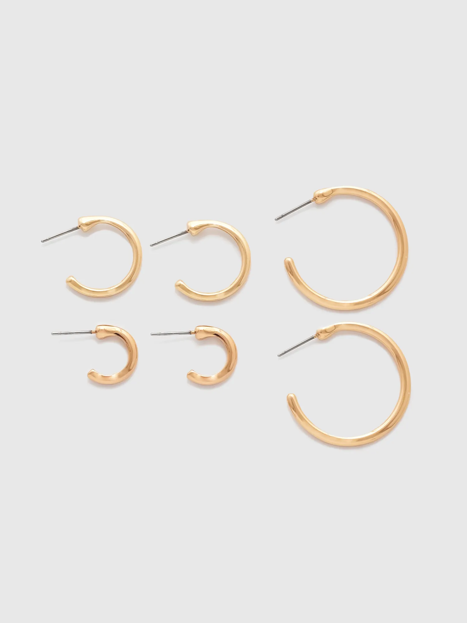 Aretes para Mujer DVK SET X3 ARGOLLAS BRISSA ORO