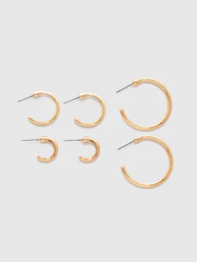 Aretes para Mujer DVK SET X3 ARGOLLAS BRISSA ORO