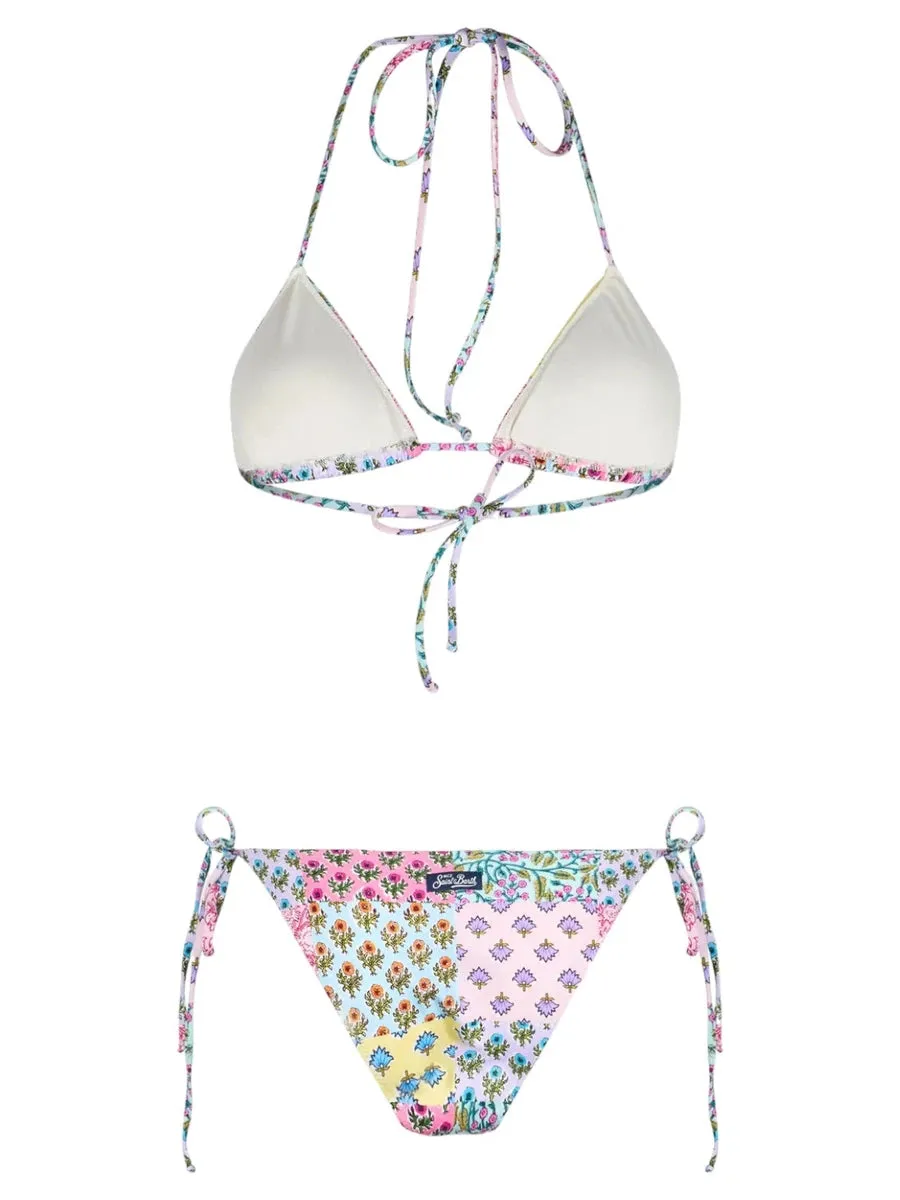 Bikini con Patch Floreali (Top e Slip Venduti Separatamente)