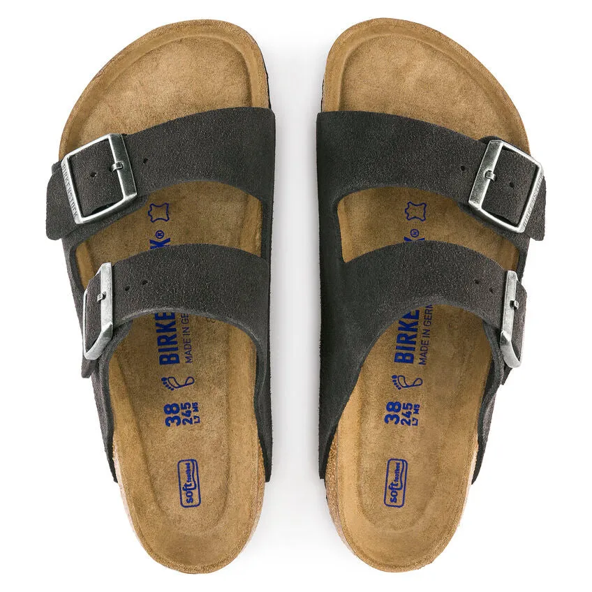 BIRKENSTOCK ARIZONA SUEDE LEATHER VELVET GREY