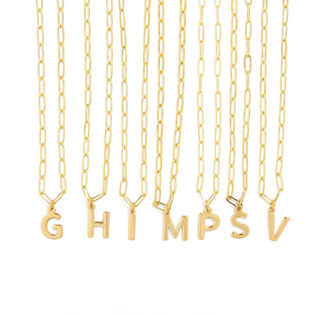 BOLD LETTER LINK NECKLACE