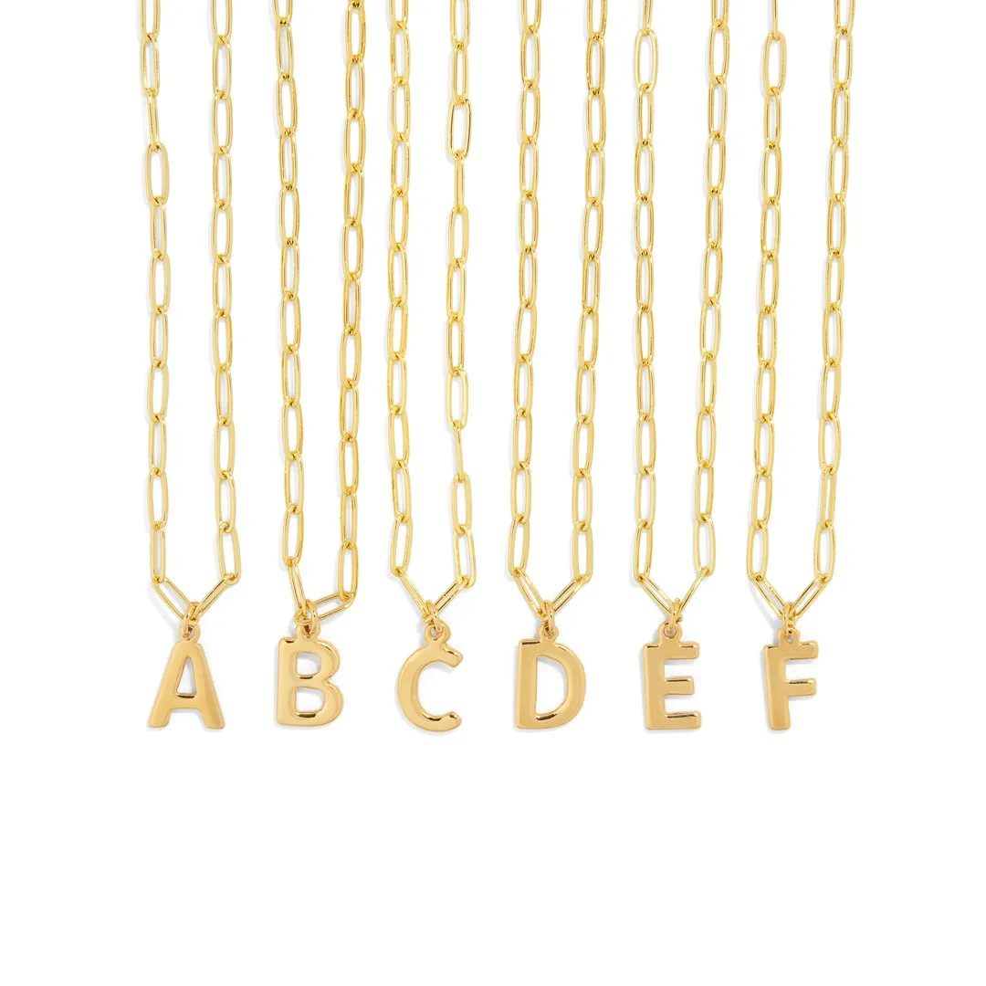 BOLD LETTER LINK NECKLACE