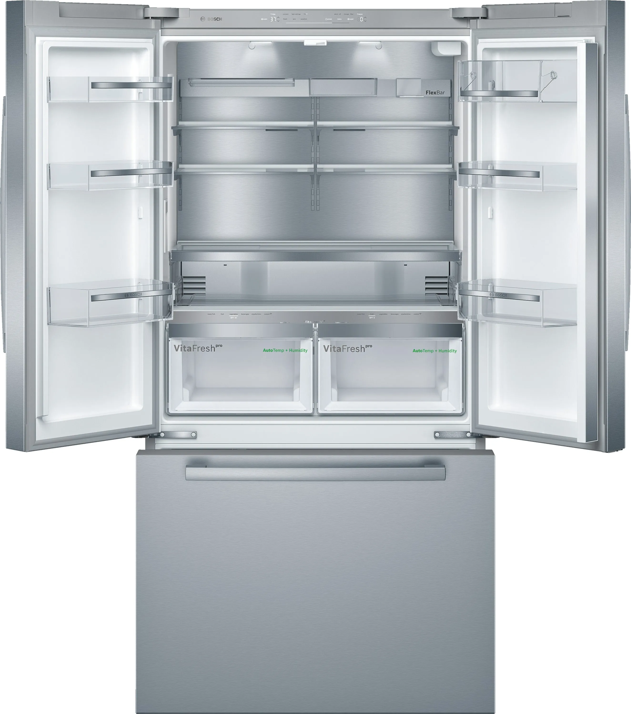 Bosch 800 Series Stainless Steel Counter-Depth French Door Refrigerator - B36CT80SNS