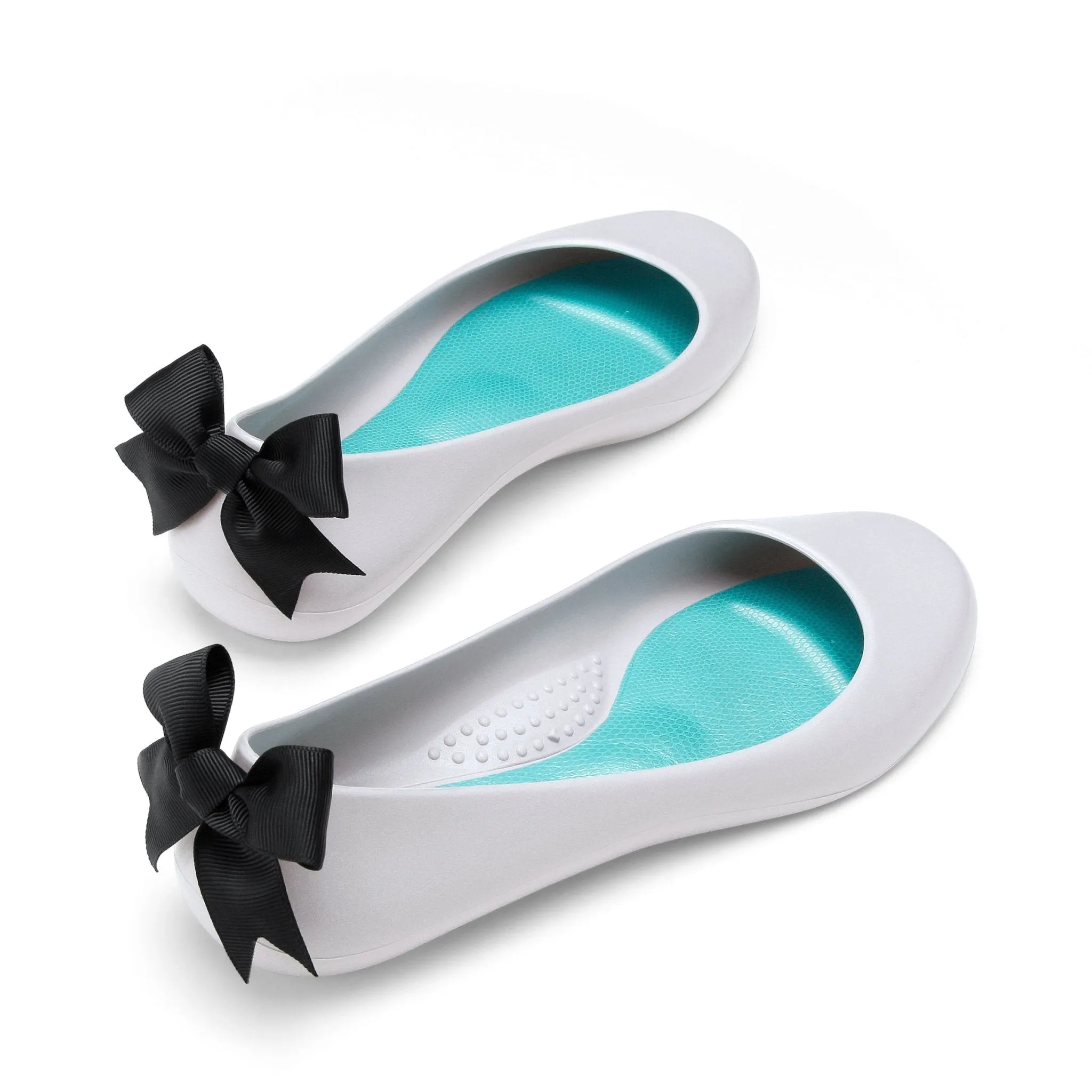 Bow Ballet Flats, Matte Pebble Shoe