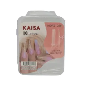 CAIXA 100 TIPS LONGA BAILARINA TRANSPARENTE KAISA