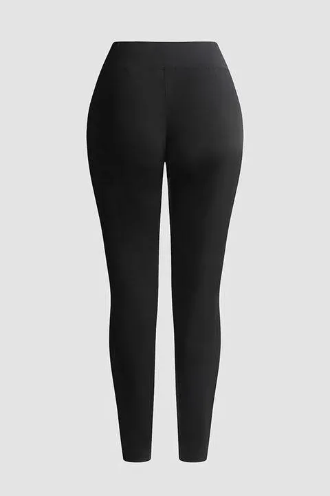 Calça Feminina Legging Faux com Zíper