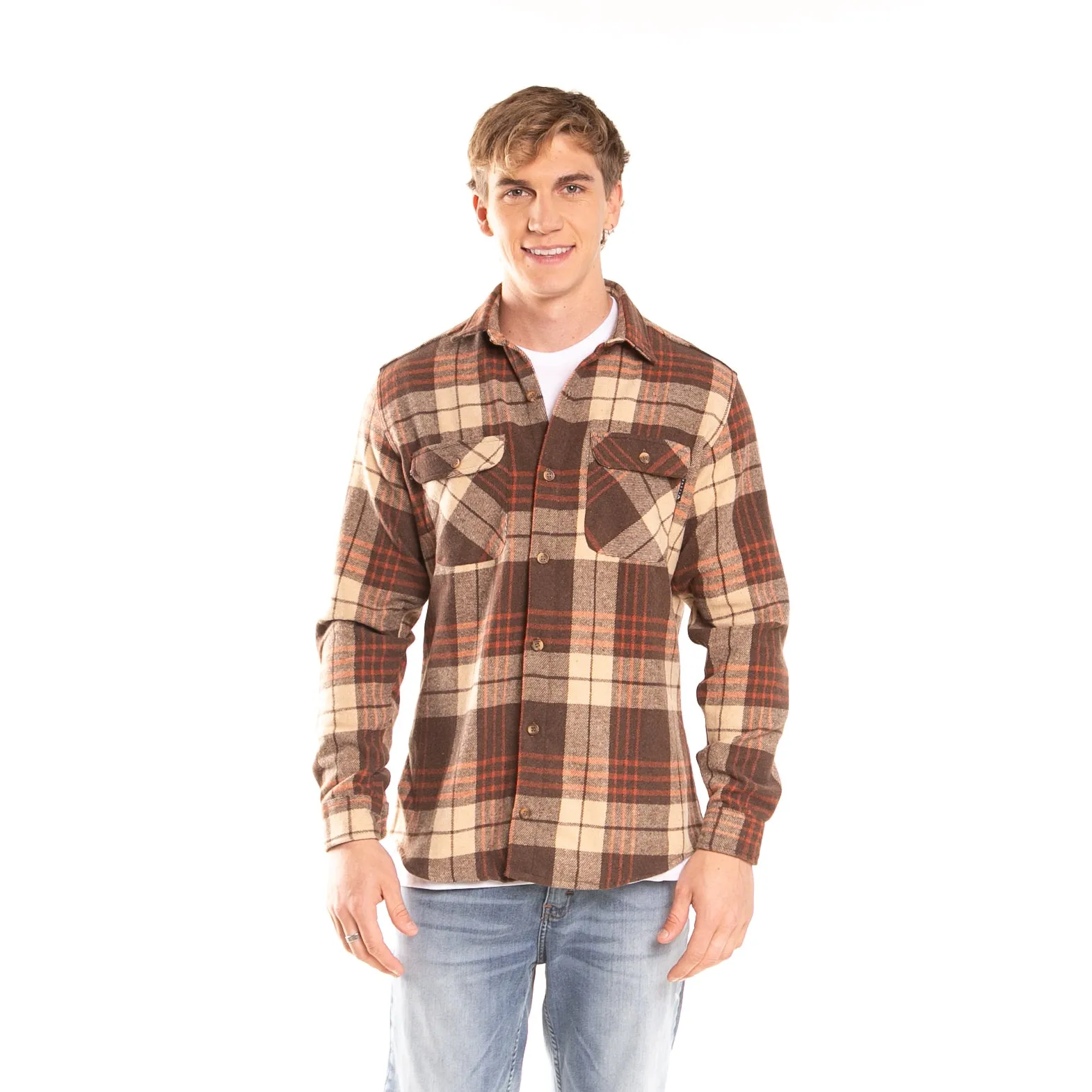 Camisa Ml Rusty Halifax Shirt Brown