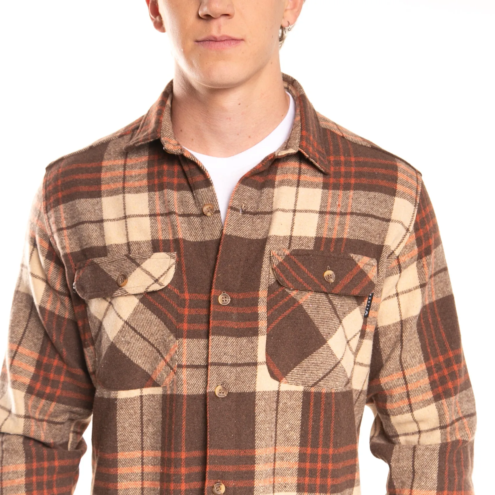 Camisa Ml Rusty Halifax Shirt Brown