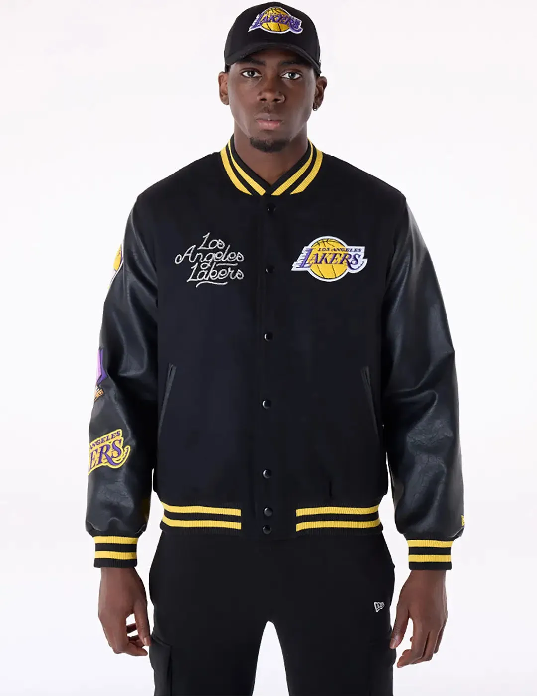 Chaqueta New Era NBA Lakers Varsity Negro