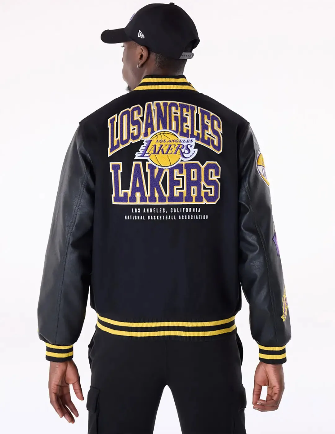 Chaqueta New Era NBA Lakers Varsity Negro