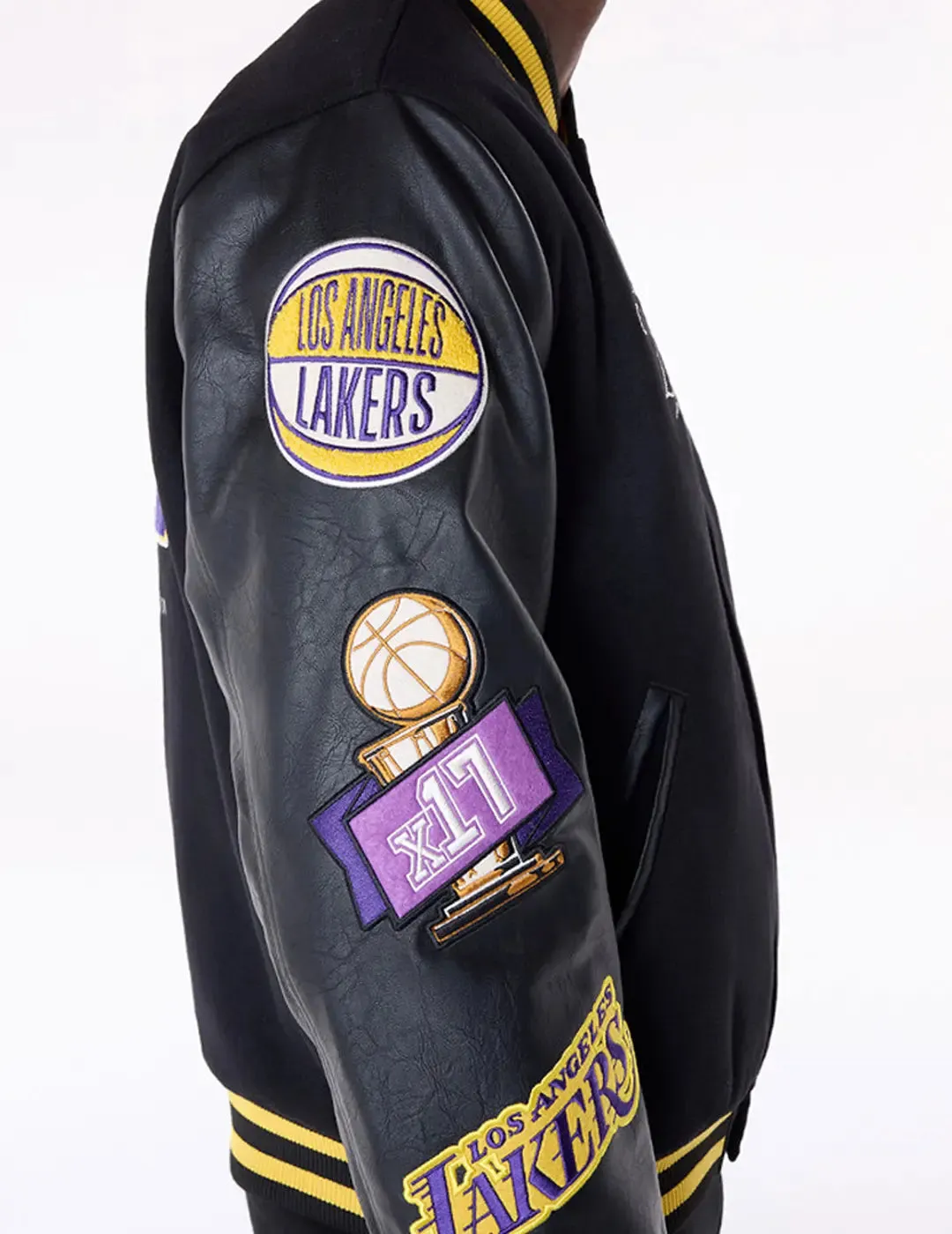 Chaqueta New Era NBA Lakers Varsity Negro