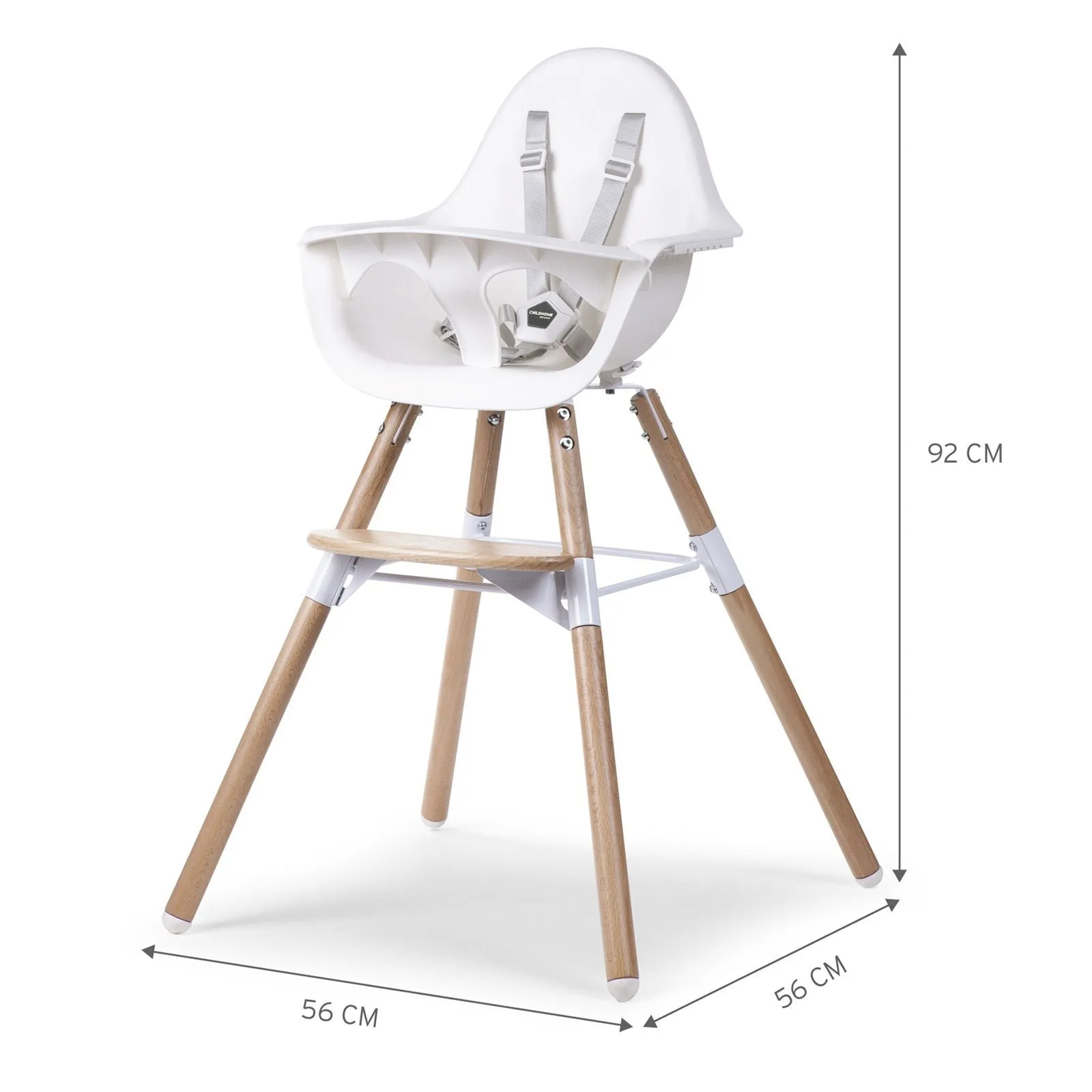 Childhome Evolu 2 High Chair - Natural / White