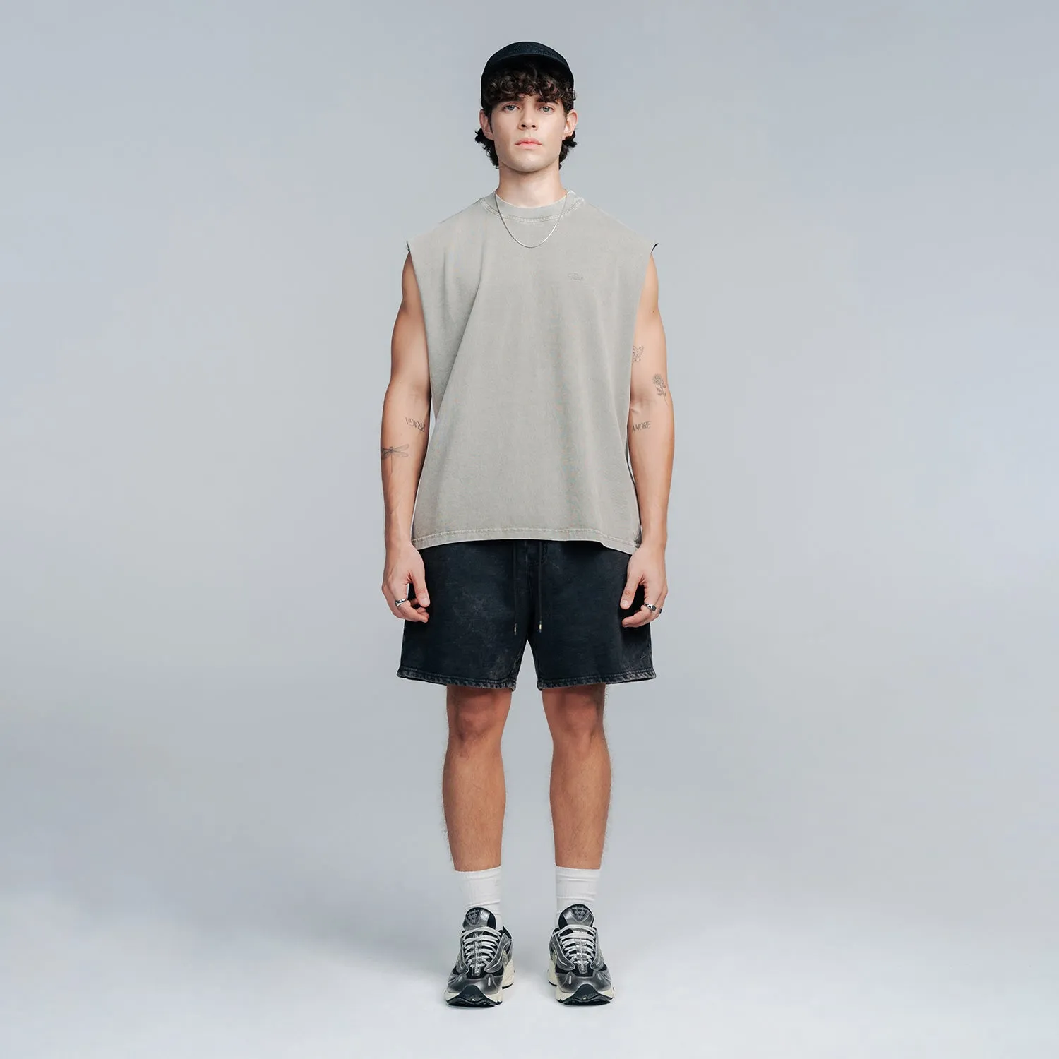 Core Washed Shorts - Dark Grey