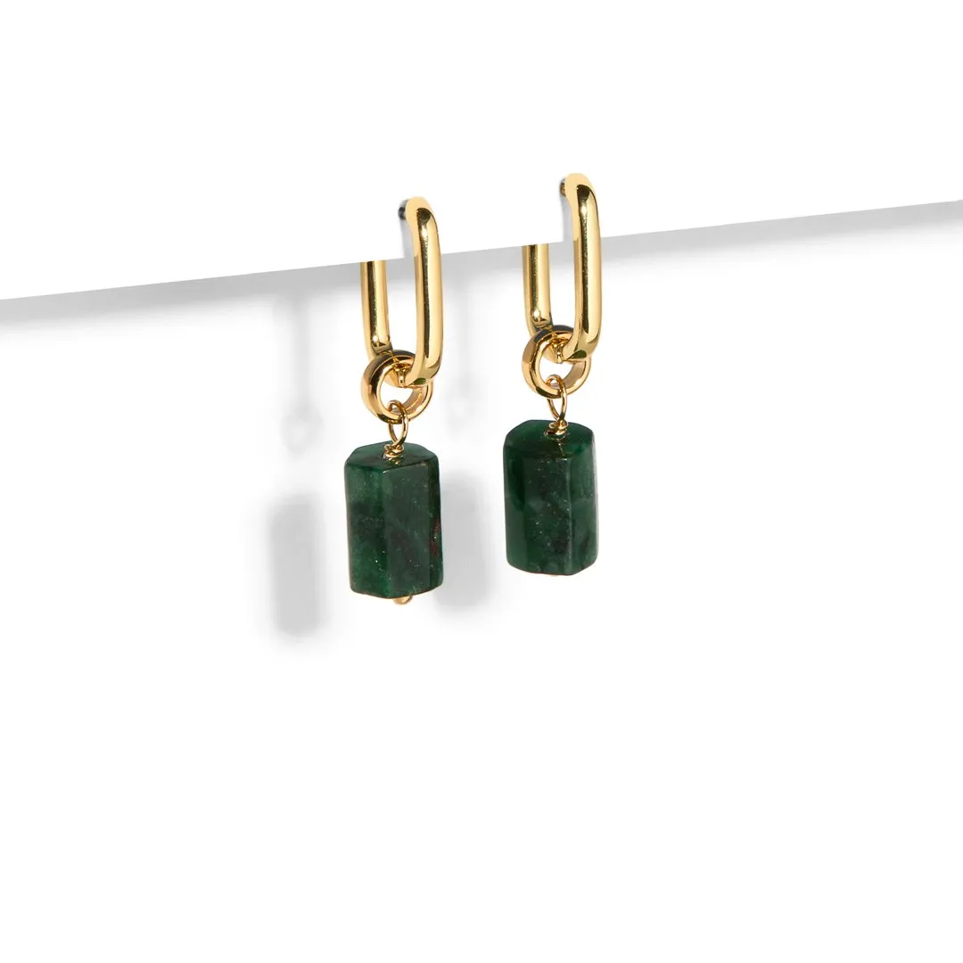 EMERALD AURA EARRINGS