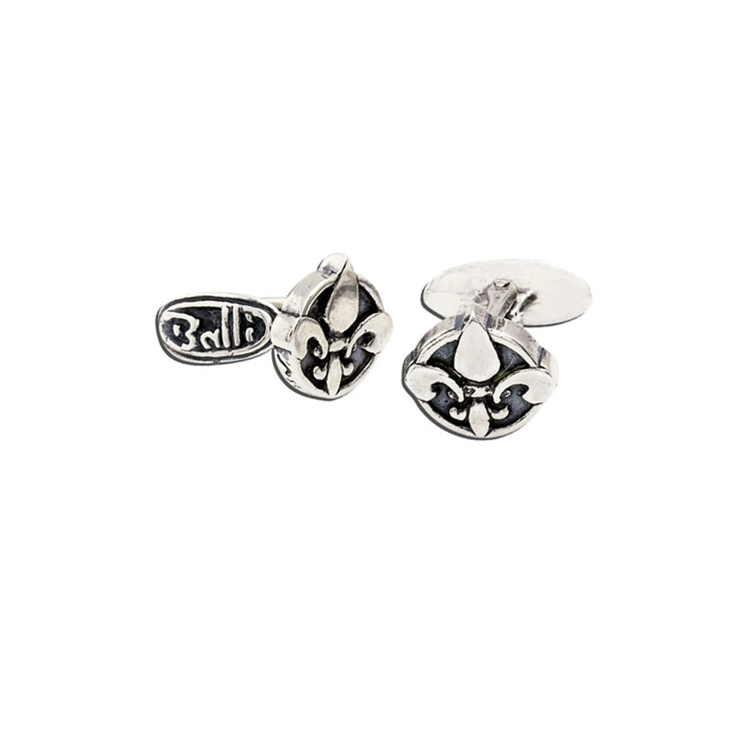 Fleur de Lis Circle Cufflinks