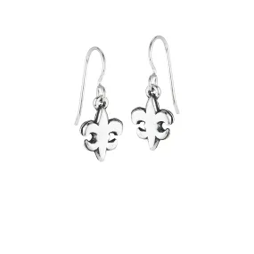 Fleur de Lis Flat Small Earrings