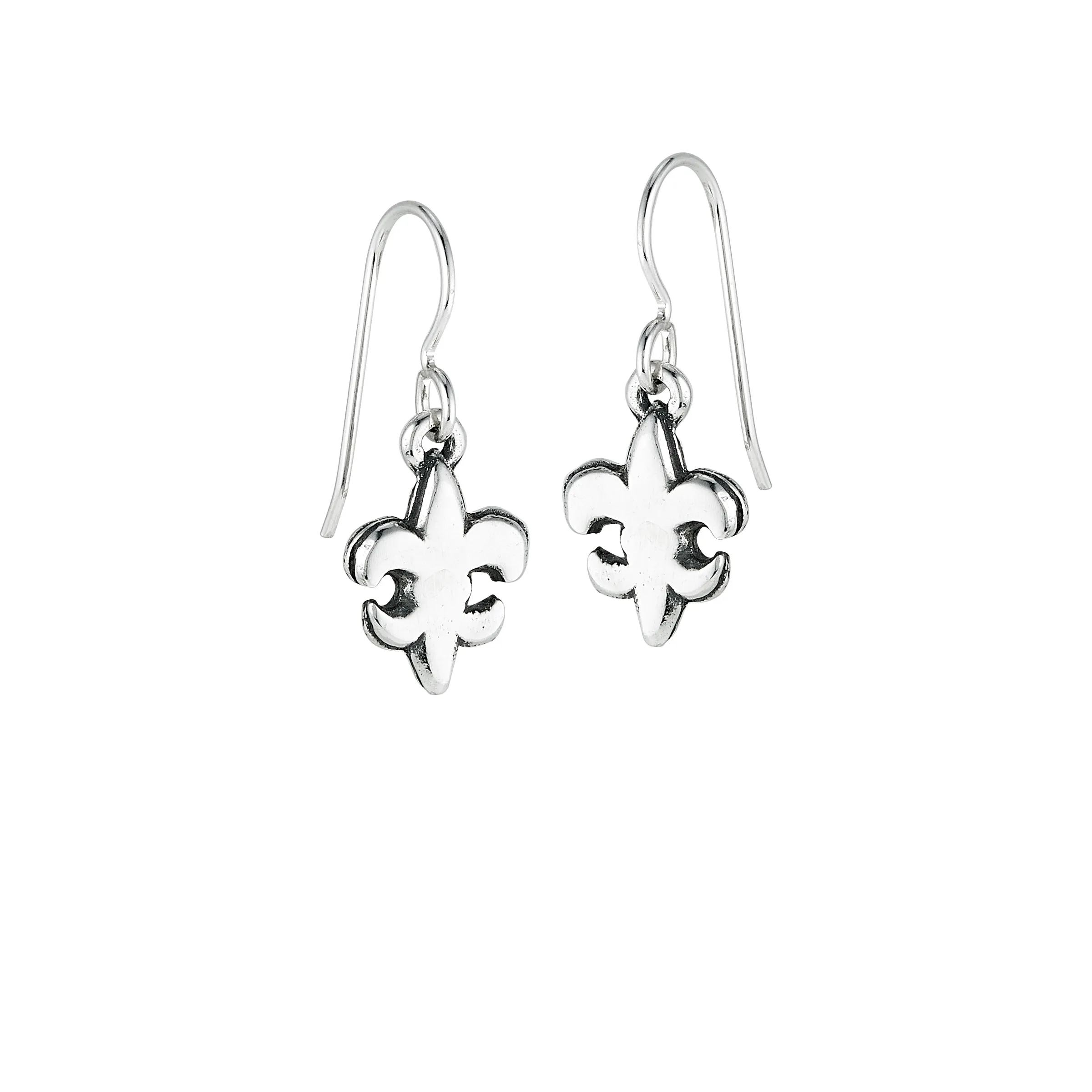 Fleur de Lis Flat Small Earrings