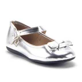 Girls FWD-13K Mary Jane Flats Round Toe Metallic Bow Dress Shoes