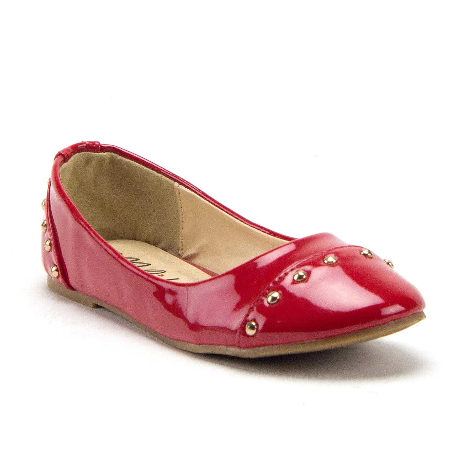 Girls Slip On Patent Leather Round Toe Ballet Flats Dress Shoes