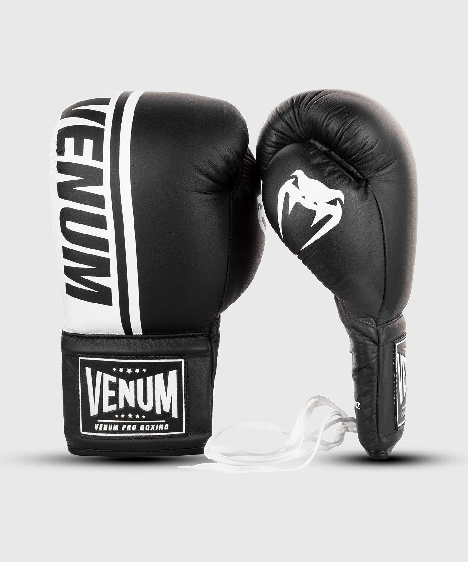 Guantes de Boxeo profesional Venum Shield – cordones - Negro/Blanco