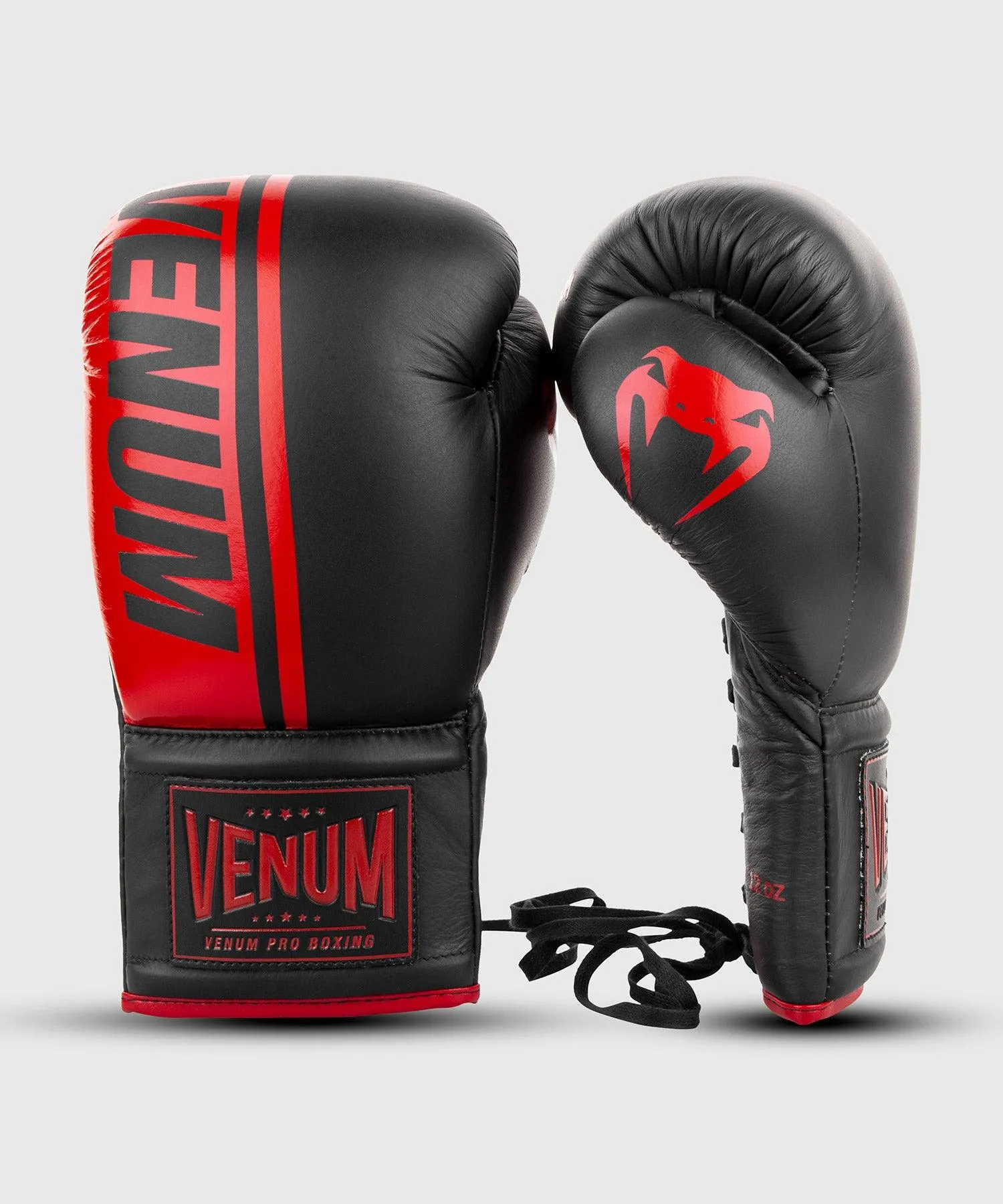 Guantes de Boxeo profesional Venum Shield – cordones - Negro/Rojo