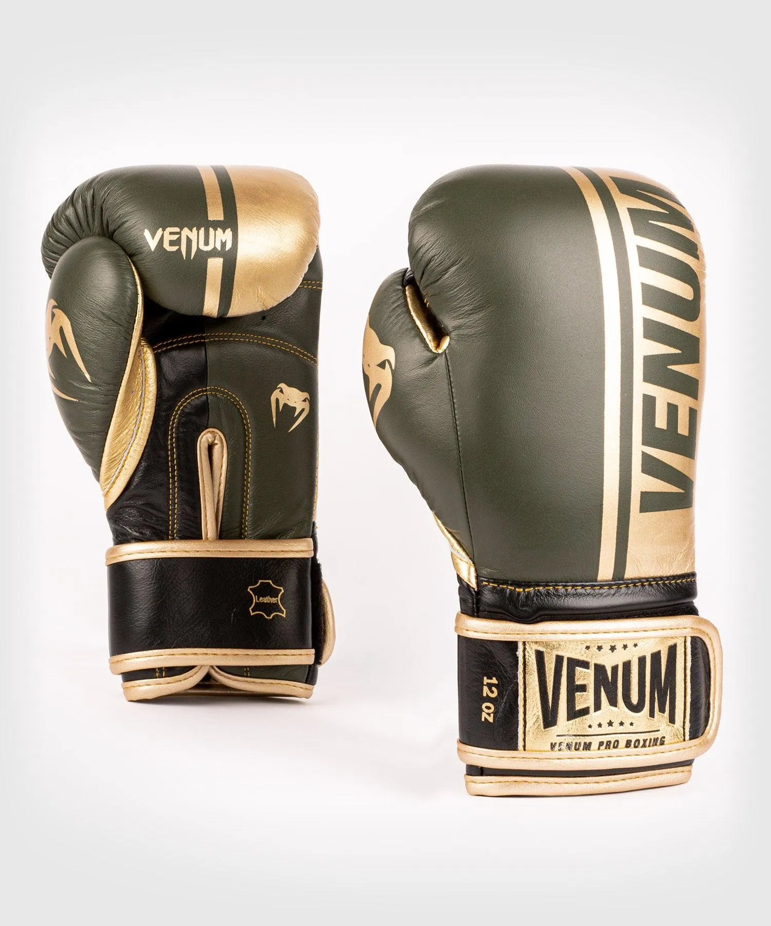 Guantes de Boxeo profesional Venum Shield – Velcro - Caqui/Oro