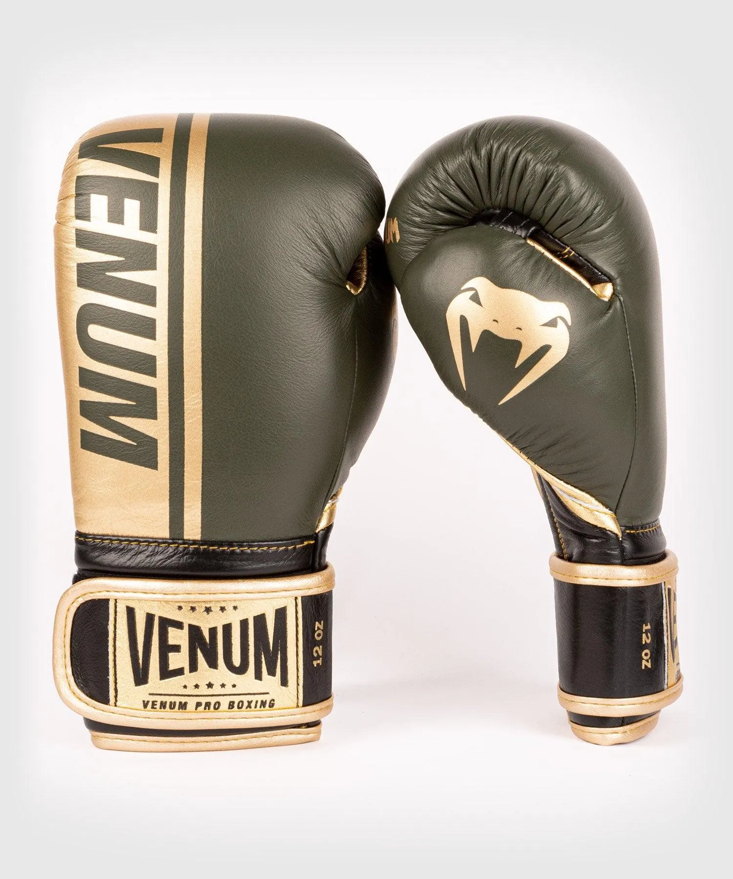 Guantes de Boxeo profesional Venum Shield – Velcro - Caqui/Oro