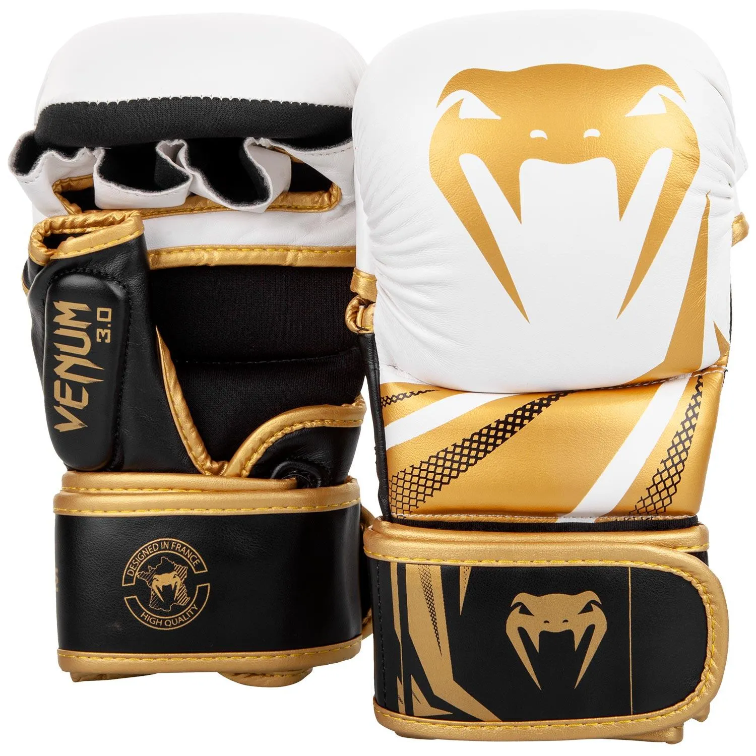 Guantes de Enfrentamiento Venum Challenger 3.0 - Blanco/Negro/oro