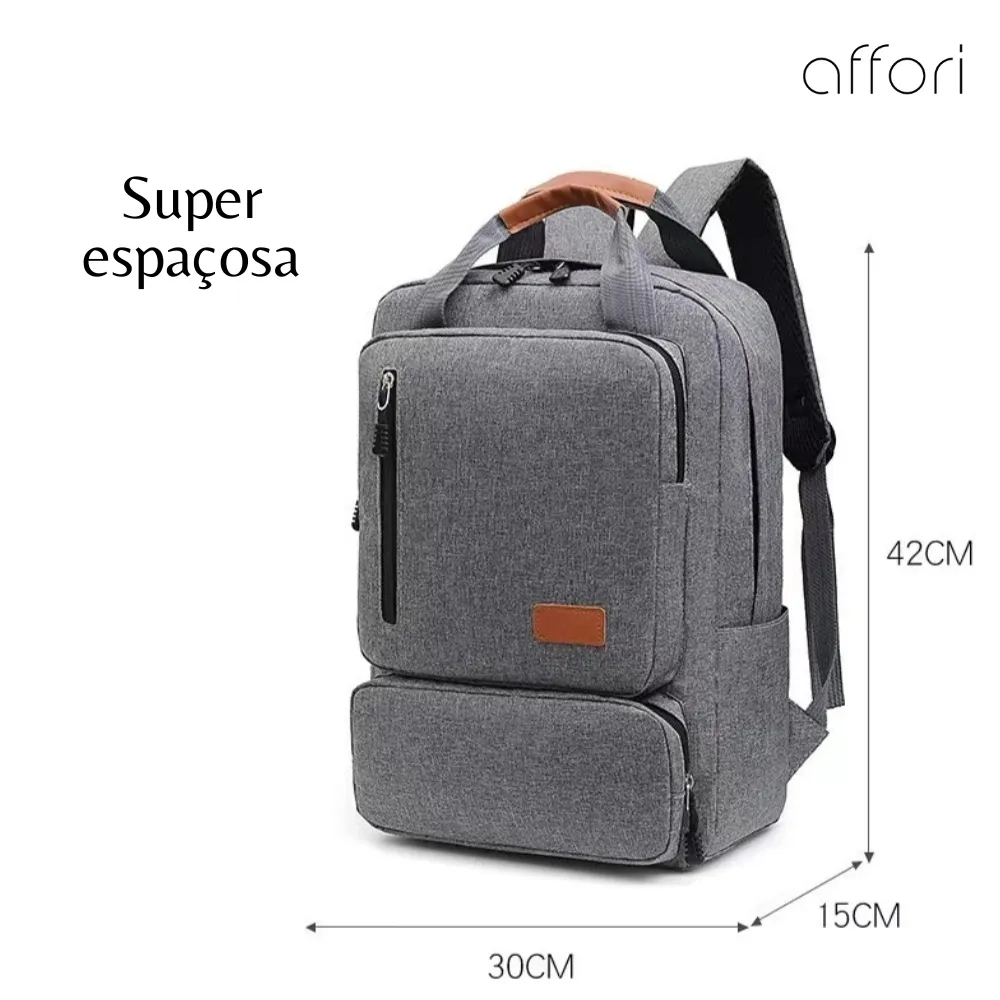 Kit Mochila Executiva para Notebook 15.6   Bolsa Tiracolo e Necessaire