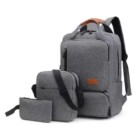 Kit Mochila Executiva para Notebook 15.6   Bolsa Tiracolo e Necessaire