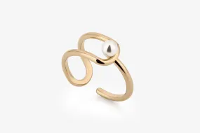 Lana Pearl Ring - 22 Carat Gold Gilded