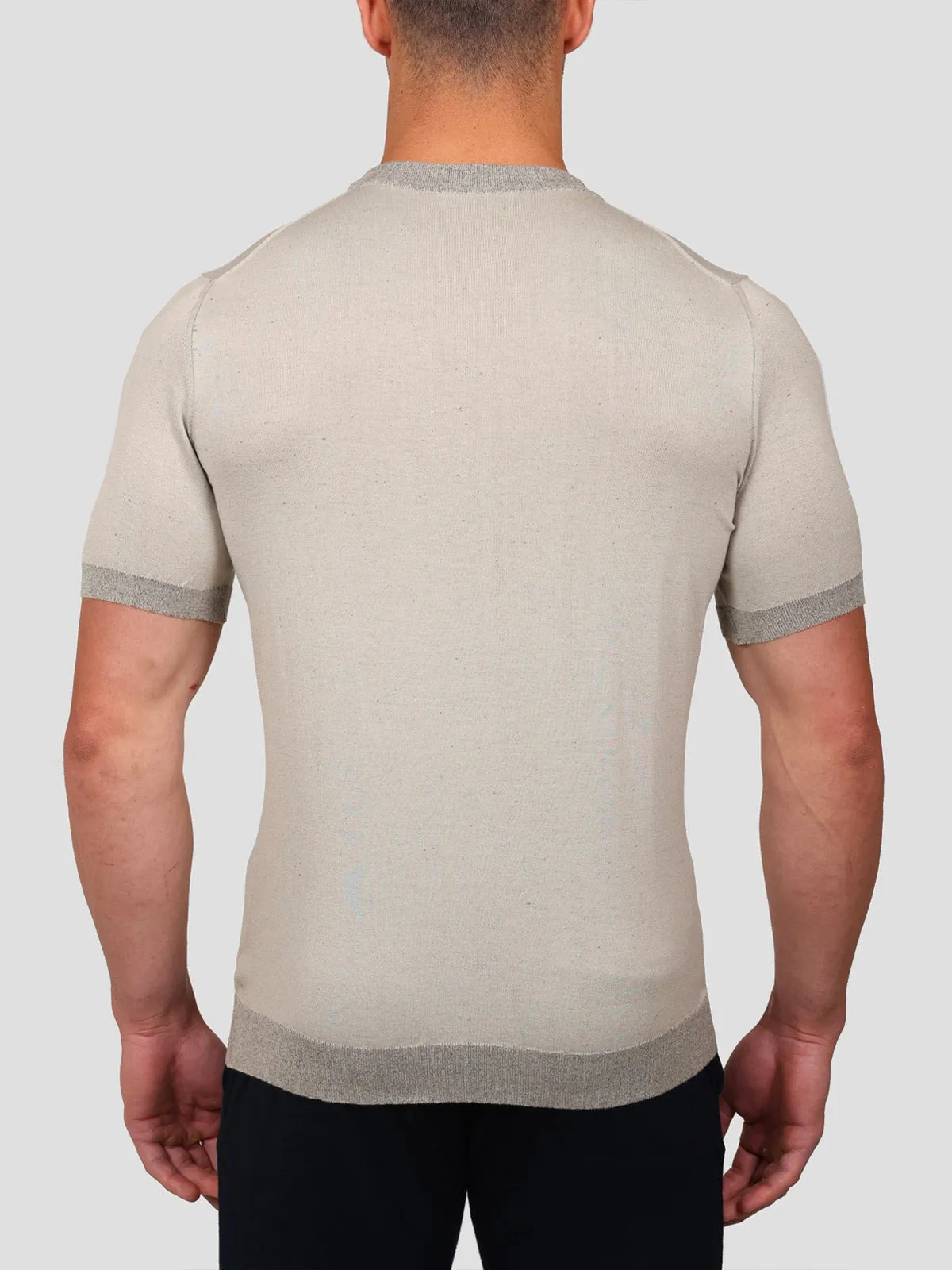 Maglia Girocollo in Carbonio Beige