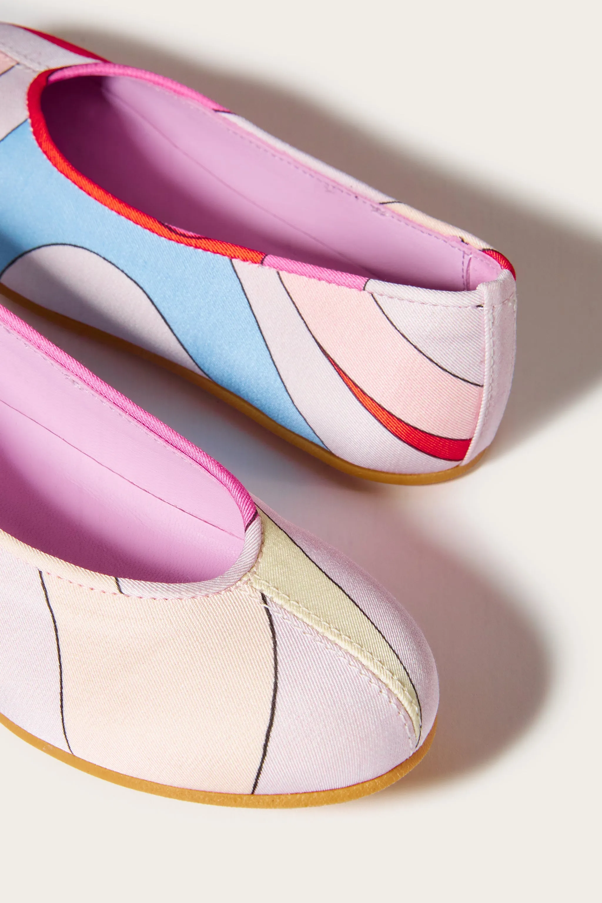 Marmo-Print Ballet Pumps