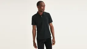 Men's Slim Fit Rib Collar Polo