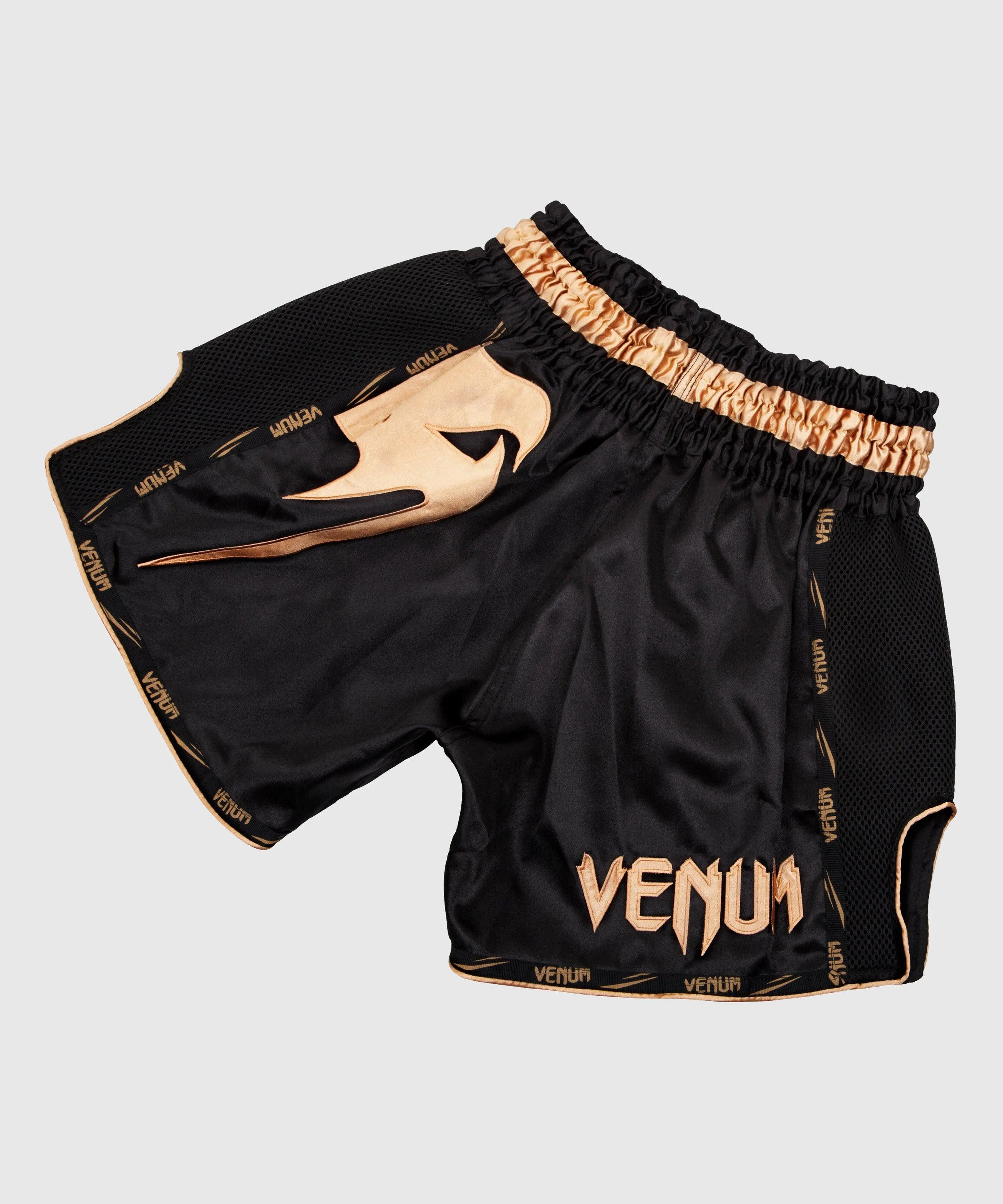 Pantalón de Muay Thai Venum Giant - Negro/Oro