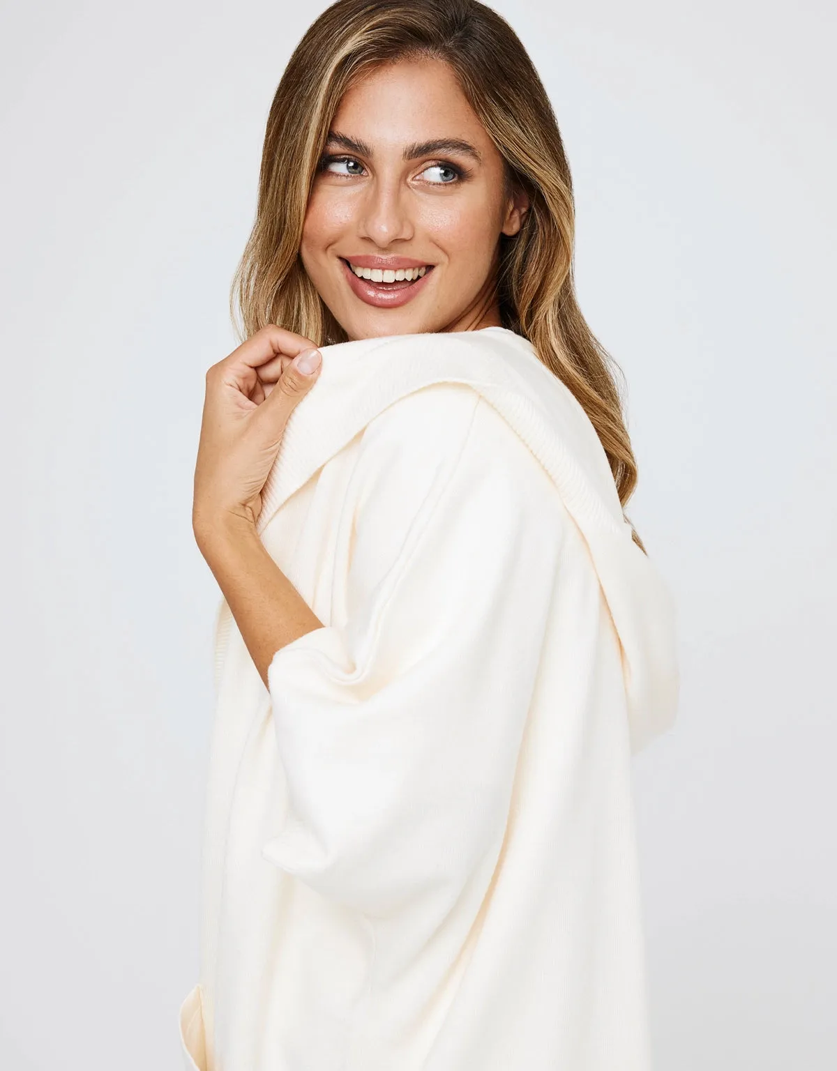 Poncho Abierto Beige - Alfonti