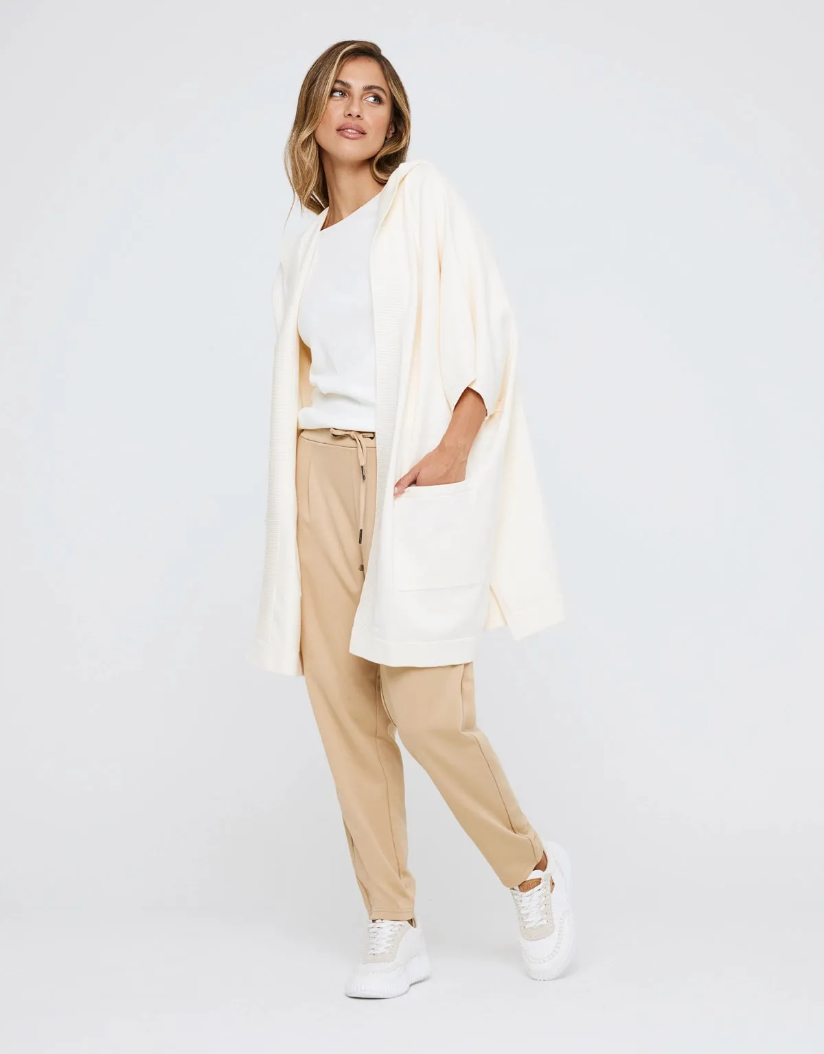 Poncho Abierto Beige - Alfonti