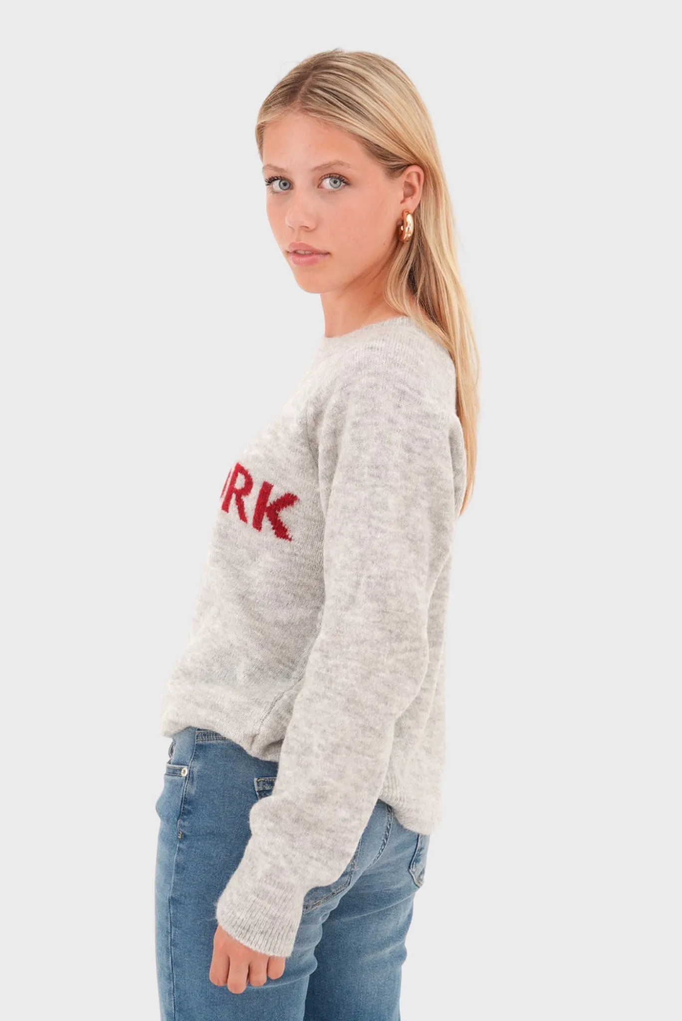 "New York" sweater grey