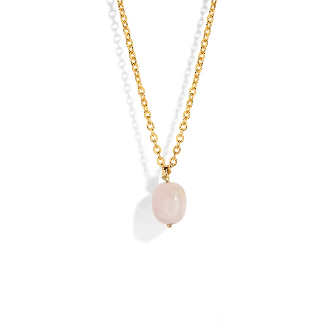 ROSE QUARTZ LONG NECKLACE