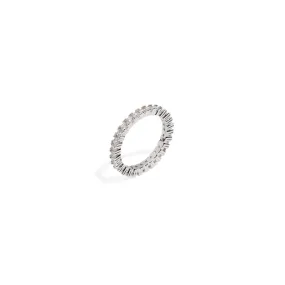 SPARK PAVE LINK SILVER RING