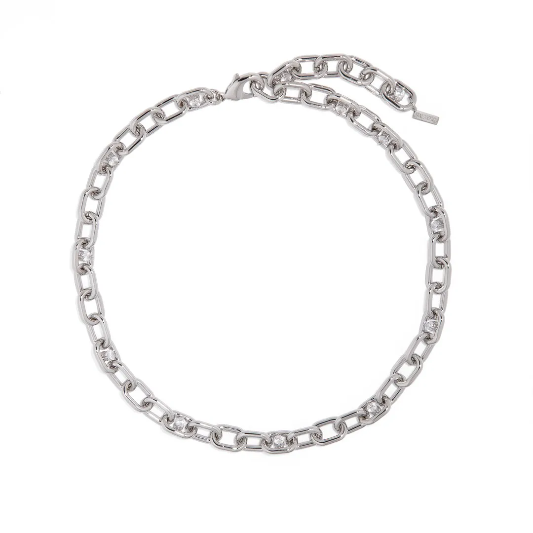 THE LINK CHUNKY SILVER NECKLACE