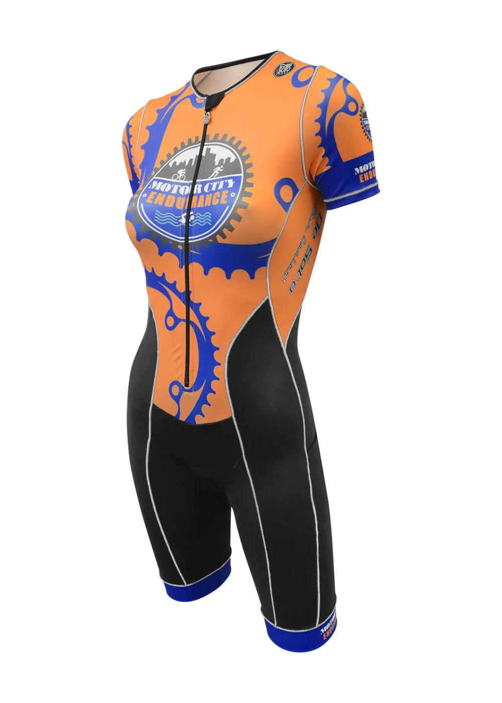 Traje de triatlón Riviera de manga corta para mujer, personalizado