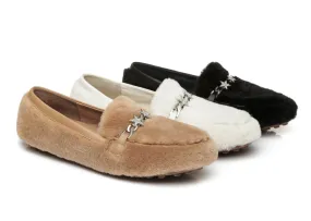 Women Fluffy Ballet Flats Chrom