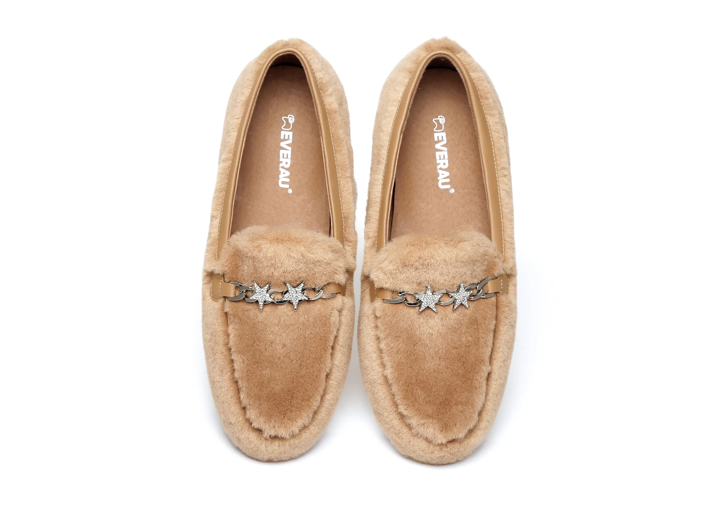 Women Fluffy Ballet Flats Chrom