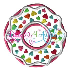 Yummy Donut Sweets Applique Embroidery Design